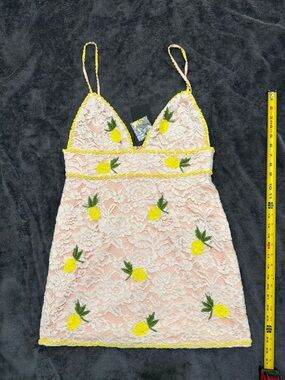 NBD lace with beaded pineapple mini dress size Large
